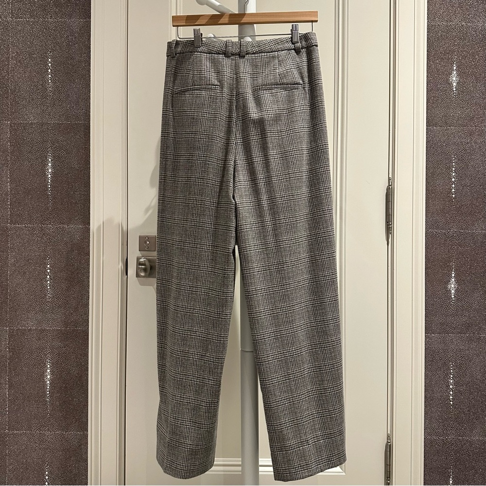 Vince plaid Italian wool-blend high rise trouser (10, heritage grey) - Picture 5 of 12
